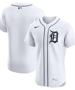 Alternative view of Detroit Tigers Nike Home Elite Jersey - White/Navy