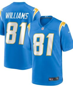 Alternative view of Mike Williams Los Angeles Chargers Nike Game Jersey - Powder Blue/Navy/Royal/White