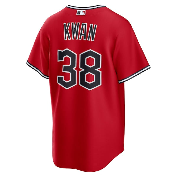 Steven Kwan Cleveland Guardians Nike Alternate Replica 2.0 Player Jersey - Red - Image 3
