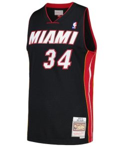 Alternative view of Ray Allen Miami Heat  2012/13 Hardwood Classics Swingman Jersey - Black