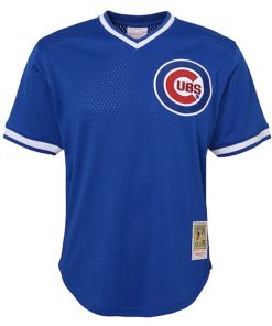 Alternative view of Ryne Sandberg Chicago Cubs Youth Cooperstown Collection?Mesh Batting Practice Jersey - Royal