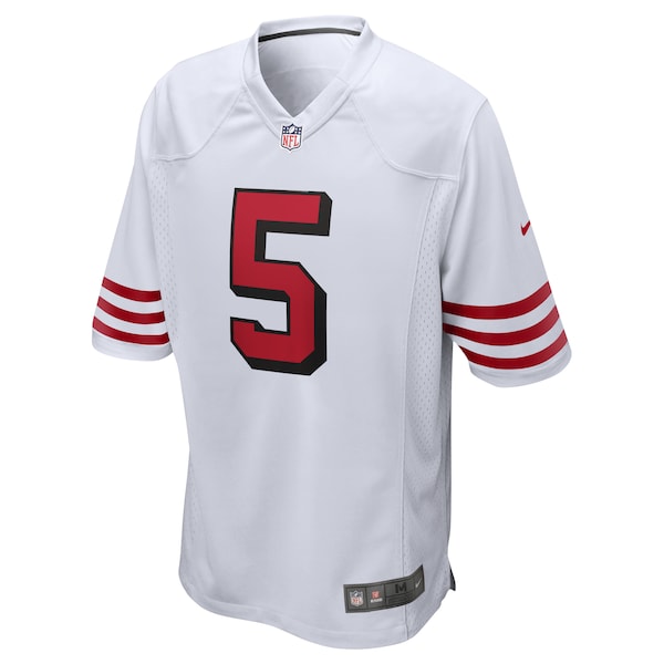 Trey Lance San Francisco 49ers Nike Alternate Game Jersey - White/Scarlet - Image 3