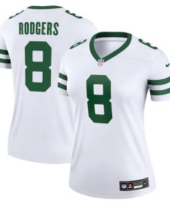 Alternative view of Aaron Rodgers New York Jets Nike Women's Alternate Legend Player Jersey - Spotlight White/Green