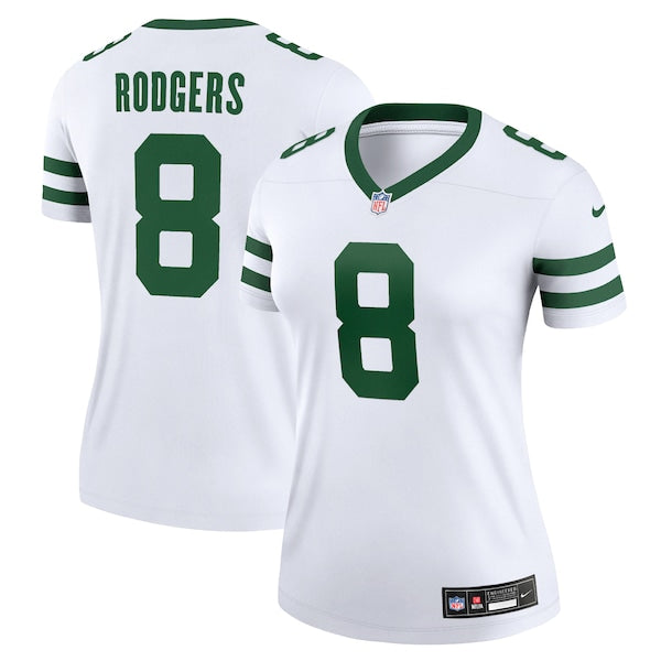 Aaron Rodgers New York Jets Nike Women's Alternate Legend Player Jersey - Spotlight White/Green - Image 2