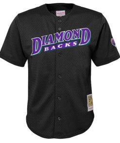 Alternative view of Randy Johnson Arizona Diamondbacks Youth Cooperstown Collection?Mesh Batting Practice Jersey - Black