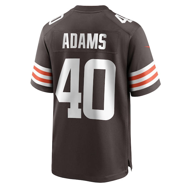 Matthew Adams Cleveland Browns Nike Team Game Jersey - Brown - Image 3