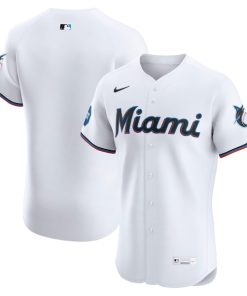 Miami Marlins Nike Home Elite Jersey - White