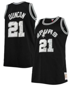 Tim Duncan San Antonio Spurs Big & Tall 1998/99 NBA 75th Anniversary Diamond Swingman Jersey - Black
