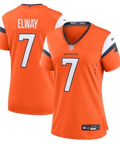 Alternative view of John Elway Denver Broncos Nike Women's Retired Player Game Jersey - Orange