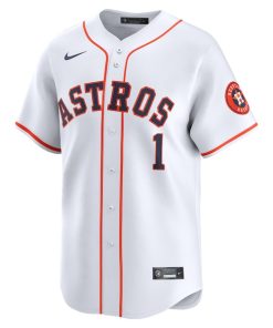 Alternative view of Houston Astros Nike #1 Dad Home Limited Jersey - White