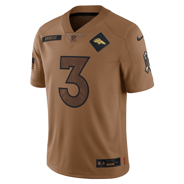 Russell Wilson Denver Broncos Nike 2023 Salute To Service Limited Jersey - Brown - Image 2