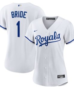 Kansas City Royals Nike Women's #1 Bride Home Replica Jersey - White