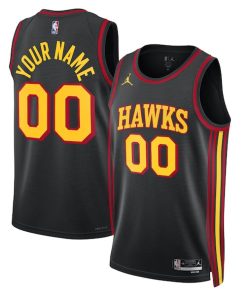 Atlanta Hawks Jordan Brand Unisex 2022/23 Swingman Custom Jersey - Statement Edition - Black