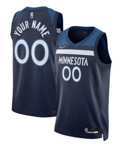 Minnesota Timberwolves Nike 2021/22 Diamond Swingman Custom Jersey - Icon Edition - Navy