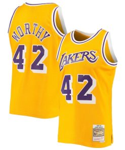 James Worthy Los Angeles Lakers 1984/85 Hardwood Classics Swingman Jersey - Gold