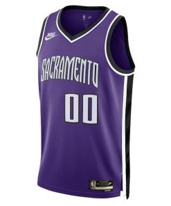 Alternative view of Sacramento Kings Nike Unisex Adult Swingman Custom Jersey - Classic Edition - Purple