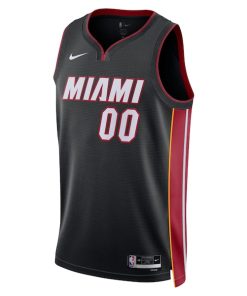 Alternative view of Miami Heat Nike Unisex Swingman Custom Jersey Black - Icon Edition