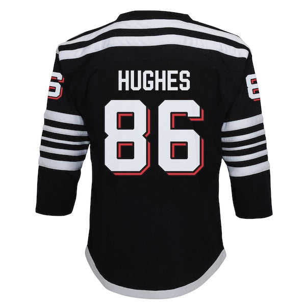 Jack Hughes New Jersey Devils Youth Alternate Replica Player Jersey - Black/Red - Image 5