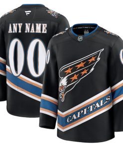 Washington Capitals  Alternate 50th Anniversary Premium Custom Jersey - Black/Red/White