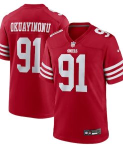 Sam Okuayinonu San Francisco 49ers Nike Team Game Jersey -  Scarlet