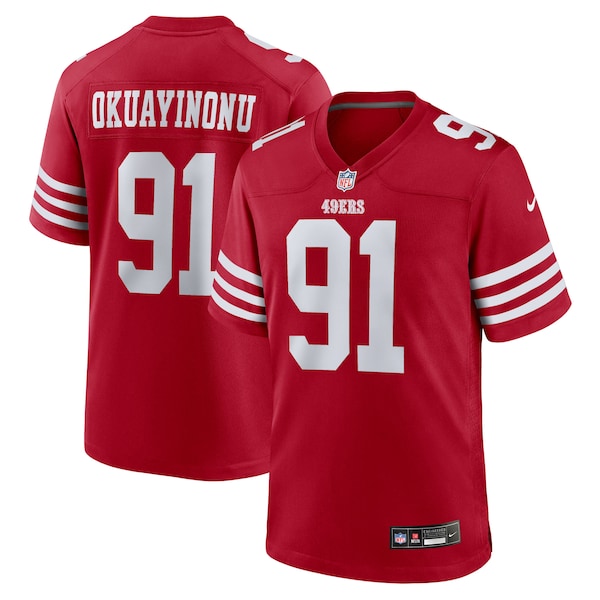 Sam Okuayinonu San Francisco 49ers Nike Team Game Jersey - Scarlet