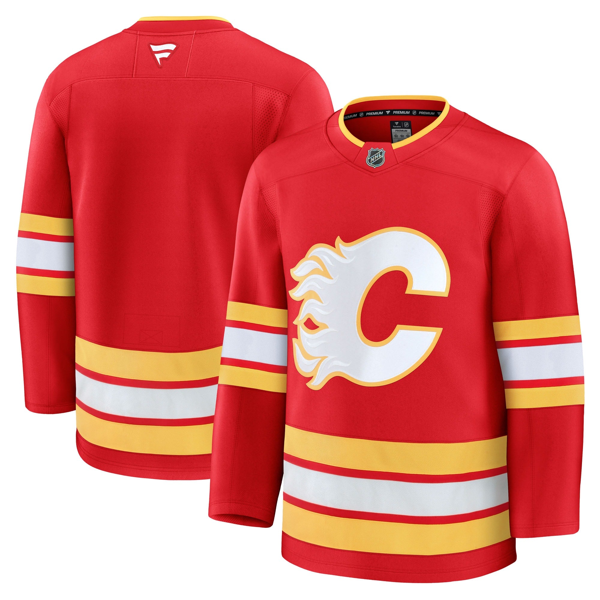 Calgary Flames Away Premium Jersey - White/Black/Red - Image 7