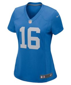 Alternative view of Jared Goff Detroit Lions Nike Women's Game Player Jersey - Blue