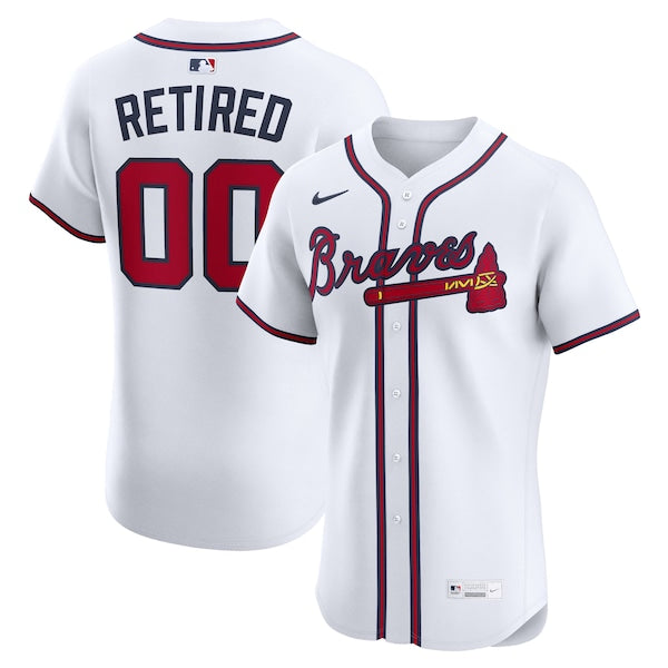Atlanta Braves Nike Home Elite Pick-A-Player Retired Roster Jersey - White