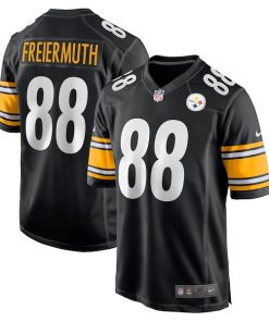 Alternative view of Pat Freiermuth Pittsburgh Steelers Nike Game Jersey - Black/White