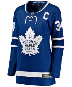 Alternative view of Auston Matthews Toronto Maple Leafs  Women's Captain Patch Home Breakaway Player Jersey - Blue