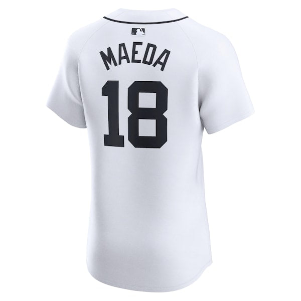 Kenta Maeda Detroit Tigers Nike Home Elite Player Jersey - White - Image 3