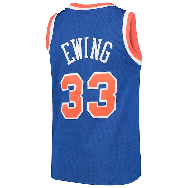 Patrick Ewing New York Knicks Youth Hardwood Classics Swingman Throwback Jersey - Blue - Image 3