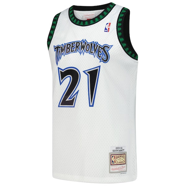 Kevin Garnett Minnesota Timberwolves Hardwood Classics Swingman Jersey - White - Image 6