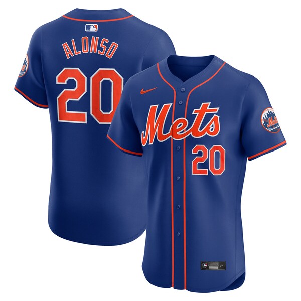 Pete Alonso New York Mets Nike 2nd Alternate Elite Player Jersey - Royal/White - Image 2