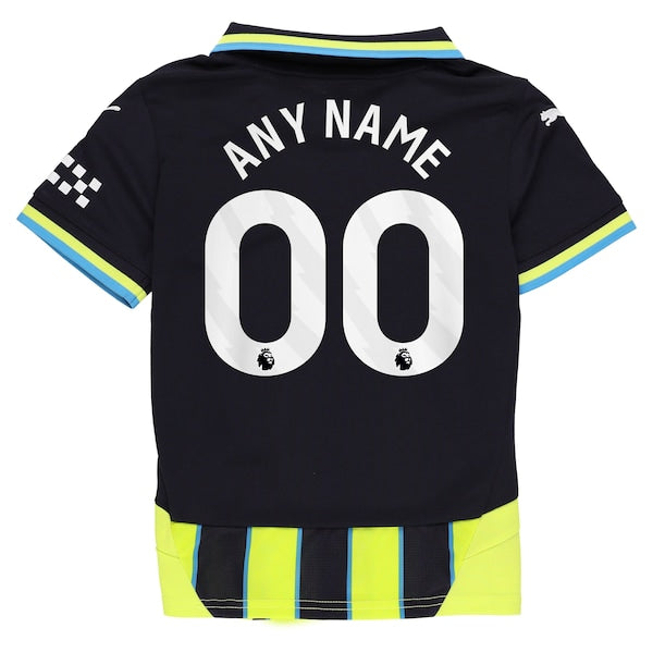 Manchester City Puma Youth 2024/25 Away Replica Custom Jersey - Navy - Image 4