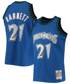 Kevin Garnett Minnesota Timberwolves 2003/04 Hardwood Classics NBA 75th Anniversary Diamond Swingman Jersey - Blue