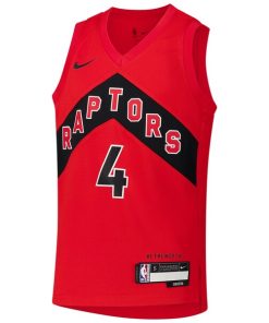 Alternative view of Scottie Barnes Toronto Raptors Nike Youth Swingman Jersey - Icon Edition - Red
