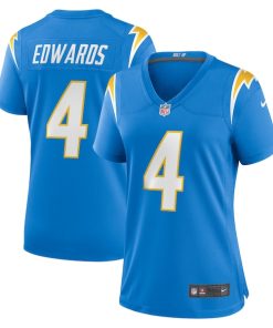 Gus Edwards Los Angeles Chargers Nike Women's  Game Jersey -  Powder Blue