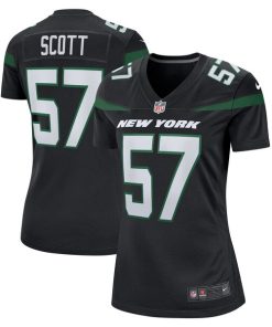 Bart Scott New York Jets Nike Women's Retired Player Jersey - Black