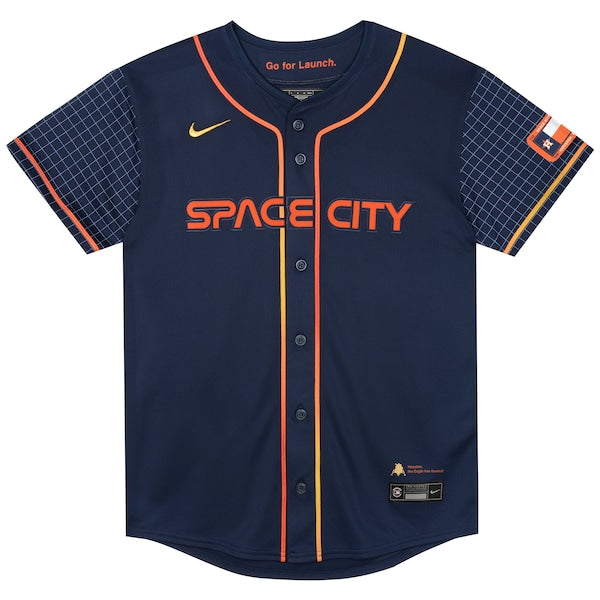 Alex Bregman Houston Astros Nike Preschool City Connect Limited Player Jersey - Navy - Image 2