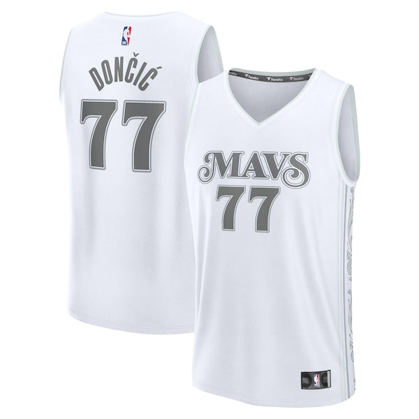 Luka Don?i? Dallas Mavericks Youth 2024/25 Fast Break Player Jersey - City Edition - White