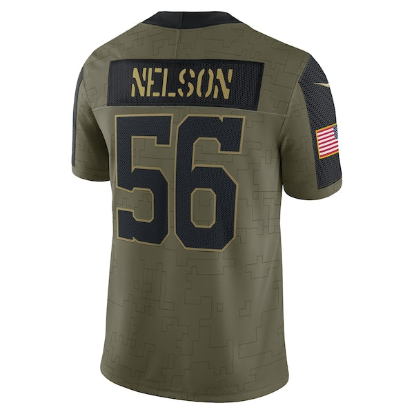 Quenton Nelson Indianapolis Colts Nike 2021 Salute To Service Limited Player Jersey - Olive - Image 3