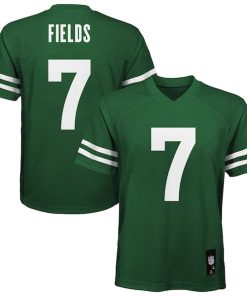 Justin Fields New York Jets Nike Youth Replica Player Jersey - Legacy Green