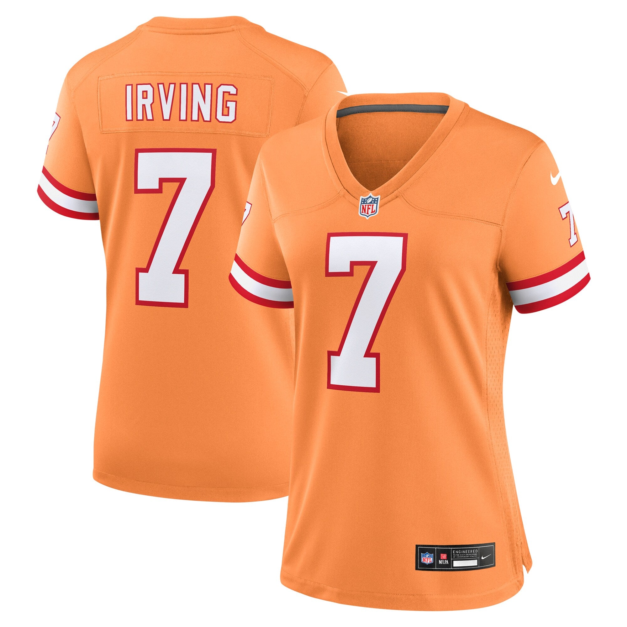 Bucky Irving '76 Tampa Bay Buccaneers Nike Women's Game Jersey - White/Red/Orange - Image 6