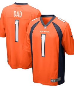Number 1 Dad Denver Broncos Nike Game Jersey - Orange
