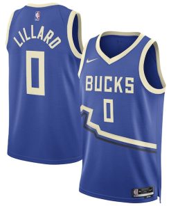Damian Lillard Milwaukee Bucks Nike Unisex 2024/25 Swingman Player Jersey - City Edition - Royal
