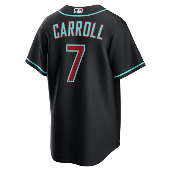 Corbin Carroll Arizona Diamondbacks Nike Alternate Replica Jersey - Black/Crimson/Gray - Image 4