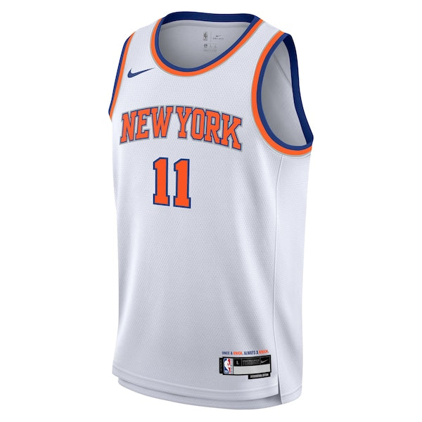 Jalen Brunson New York Knicks Nike Youth Association Swingman Jersey - White - Image 5