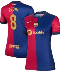 Pedri Barcelona Nike Women's 2024/25 Home Replica Player Jersey - Royal