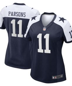 Alternative view of Micah Parsons Dallas Cowboys Nike Women's Alternate Game Jersey - Navy/White